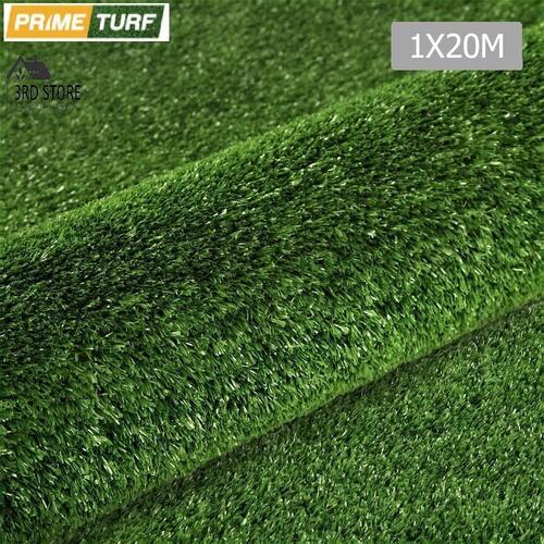 Primeturf 1x20M Synthetic Artificial Grass Turf Plastic Olive Plants Lawn 17mm
