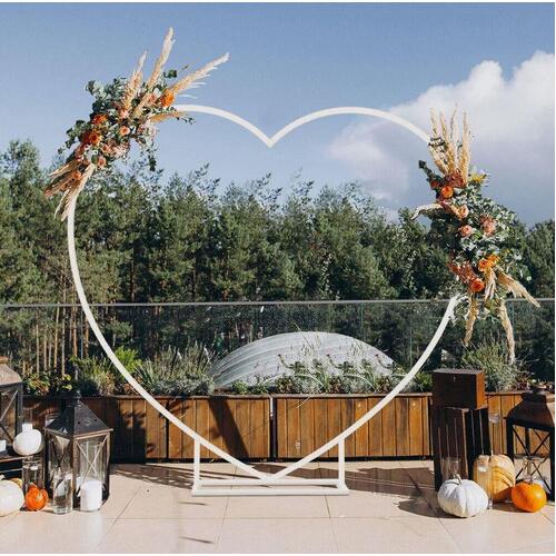 Adjustable Metal Arch Backdrop Stand Wedding Arch Frame Events Decor heart