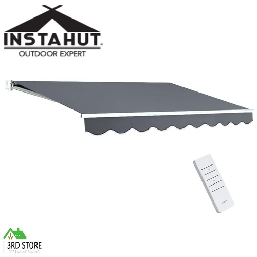 Instahut Folding Arm Awning Motorised Retractable Outdoor Sunshade3X2.5M