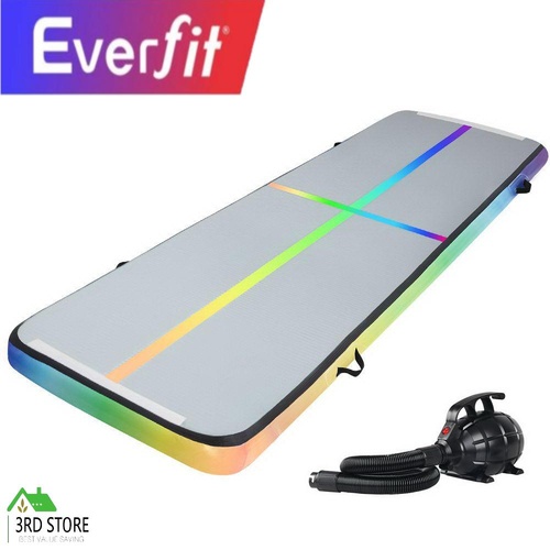 Everfit 4M Air Track Gymnastics Tumbling Exercise Mat Inflatable Mats 20CM Thick + Pump