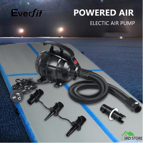 500W Electric Air Pump Air track Inflatable Gymnastics Mat 3 Nozzles Adaptor