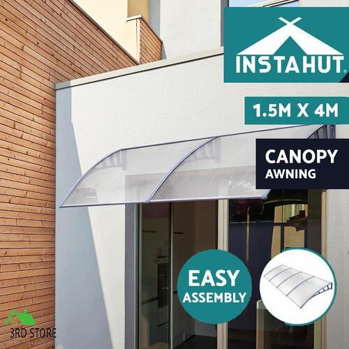 Instahut Window Door Awning Door Canopy Outdoor Patio Sun Shield 1.5mx4m DIY