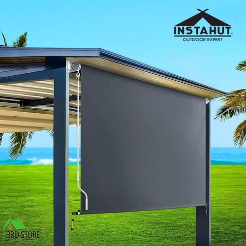 Instahut Outdoor Blind Privacy Screen Roll Down Awning Canopy Window 1.5X2.5M