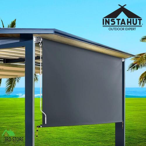 Instahut Outdoor Blind Window Roll Down Awning Canopy Privacy Screen 2.7X2.5M
