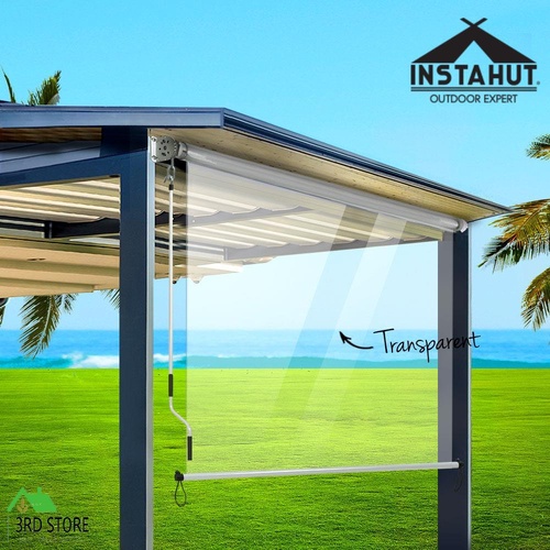 Instahut Outdoor Blind Roll Down Awning Canopy Shade Retractable Window 1.5X2.4M