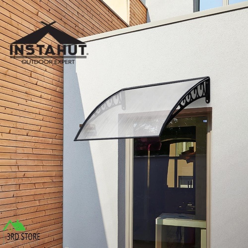 Instahut Window Door Awning Outdoor Door Canopy Patio Awning 1mx1m DIY WHITE