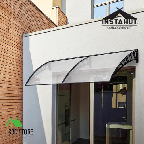Instahut Window Door Awning Door Canopy 1mx2m DIY Patio UV Sun Shield WHITE