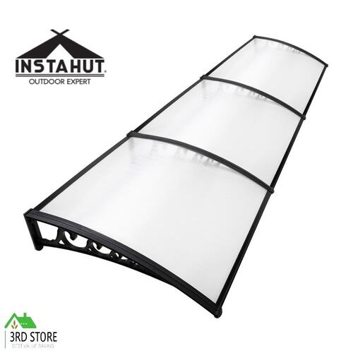 Instahut Window Door Awning Door Canopy Patio UV Sun Shield WHITE 1mx3m DIY