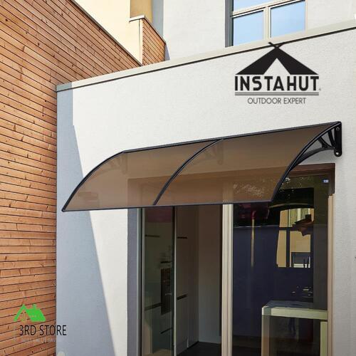RETURNs Instahut Window Door Awning Door Canopy Patio UV Sun Shield BROWN 1mx2m DIY