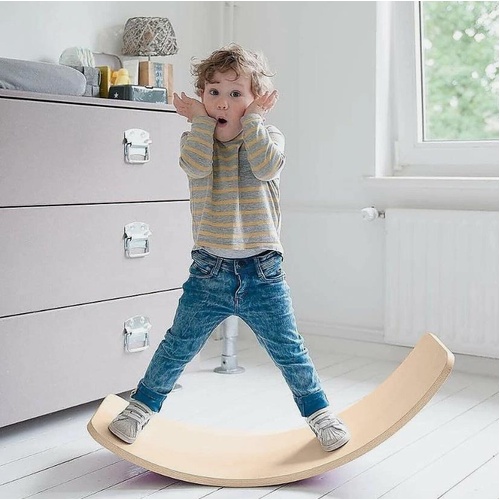 Balance Board Beam Seesaw Wooden Child Kids Adult Yoga