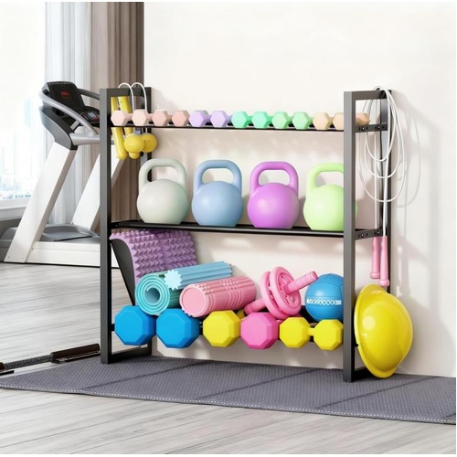 Dumbbell Rack,Adjustable 3-Tier Dumbell Sets Rack Sturdy Heavy-Duty Metal Weight