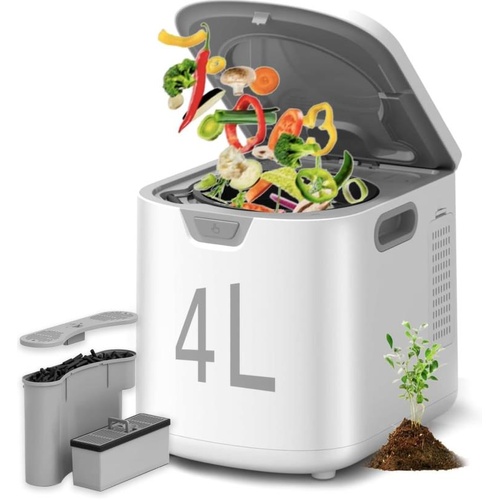 4L Electric Composter for Kitchen Smart Kitchen Waste Compost Bin Odorless