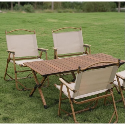 Portable Folding Camping Table Aluminum Alloy Folding Table, 90x60x45cm