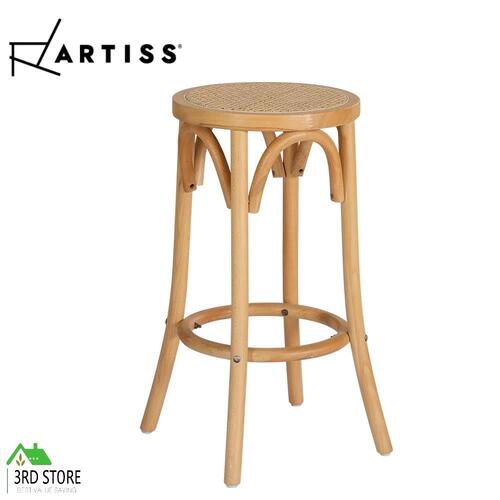 Artiss Bar Stools Wooden Stool Counter Chair Kitchen Barstools Rattan Seat