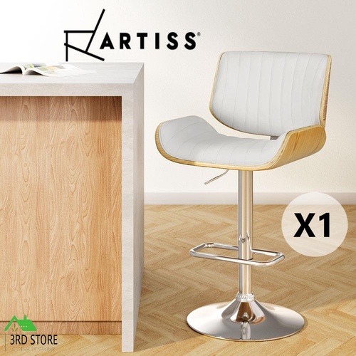 Artiss Bar Stools Kitchen Stool Chairs Metal Barstool Dining Chair Swivel White
