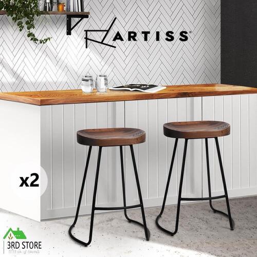 Artiss Vintage Tractor Bar Stools Retro Stool Industrial Barstools Chairs Black