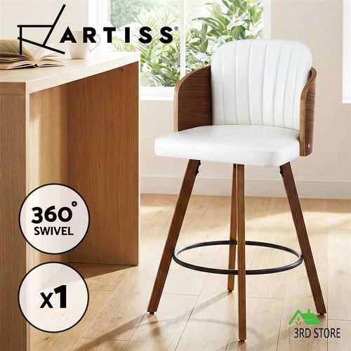 Artiss Wooden Bar Stools Swivel Kitchen Counter Stool Chair 58cm Seat Height