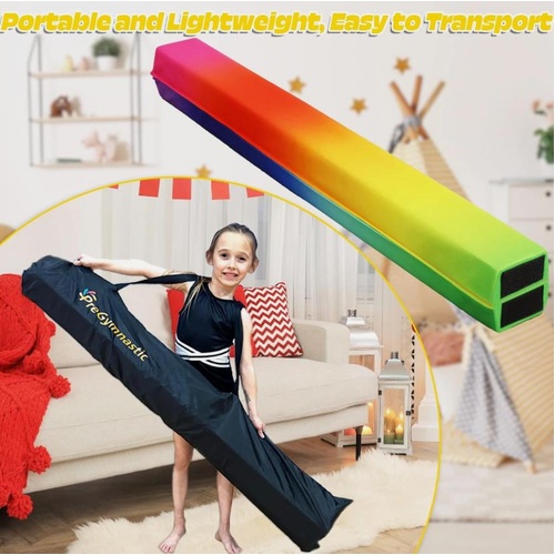 PreGymnastic 6FT Folding Balance Beam for Kids Ages 3-12, Foldable