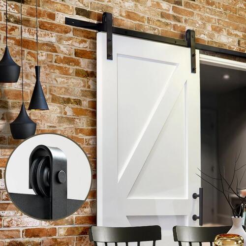 Furb 3.66M Sliding Barn Door Hardware Kit Single Door Antique Track Roller