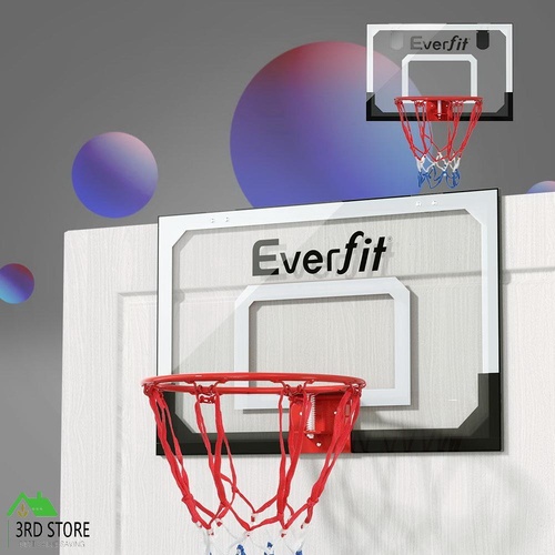 Everfit Mini Basketball Hoop Door Wall Mounted Kids Sport Backboard Indoor Black