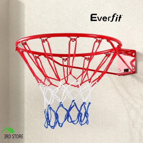 Everfit Basketball Ring Hoop Rim Goal Net 45CM Wall Mounted Outdoor Hanging