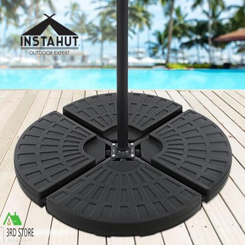 Instahut Umbrella 4 Base Pod Outdoor Umbrellas Cantilever Sun Beach Sand/Water