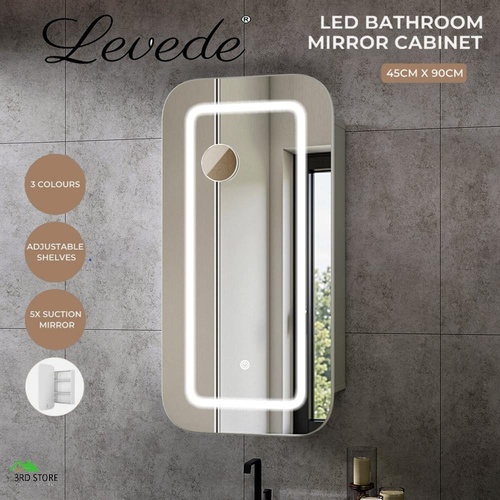 Levede LED Bathroom Wall Mirror Cabinet Vanity Shaving Medicine Makeup Storage