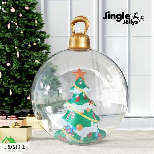 Jingle Jollys Christmas Inflatable Ball 60cm Tree Decoration Giant Bauble Clear
