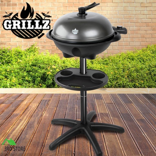 Grillz Electric BBQ Grill Smoker Outdoor Kitchen Kettle Portable Non Stick Oven