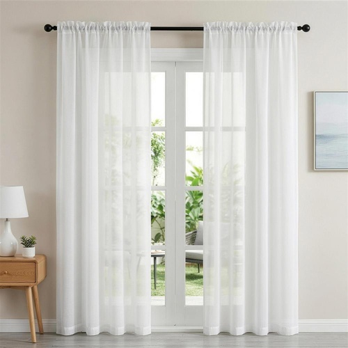 Artiss Blockout Curtains 2X 132x213cm Light Filtering Window Drapes Rod Pocket