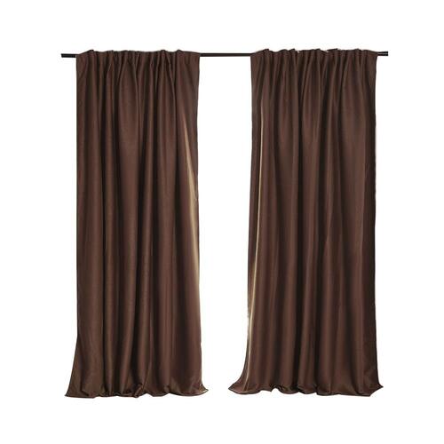 RETURNs 2X Blockout Curtains Curtain Blackout Bedroom 240cm x 230cm Stone