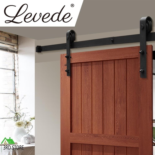 1.5M Antique Classic Style Single Sliding Barn Door Hardware Track Roller Kit