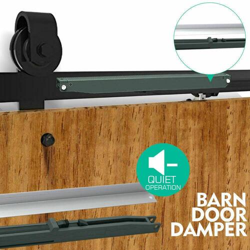 Antique Style Sliding Barn Double Door Hardware Damper Quiet Closing Tool Kit