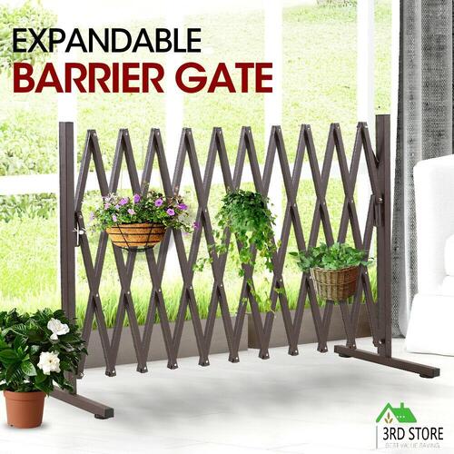 Security Gate Pet Safe Steel Trellis Fence Barrier Door Traffic Indoor Outdoor