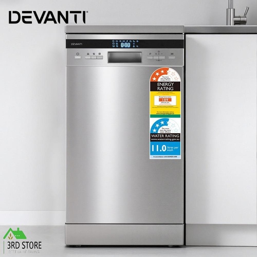 Devanti 10 Place Freestanding Dishwasher Countertop Kitchen Dish Washer Silver