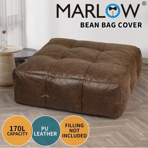 Marlow Bean Bag Chair Cover PU Indoor Home Game Lounger Seat Lazy Sofa Large