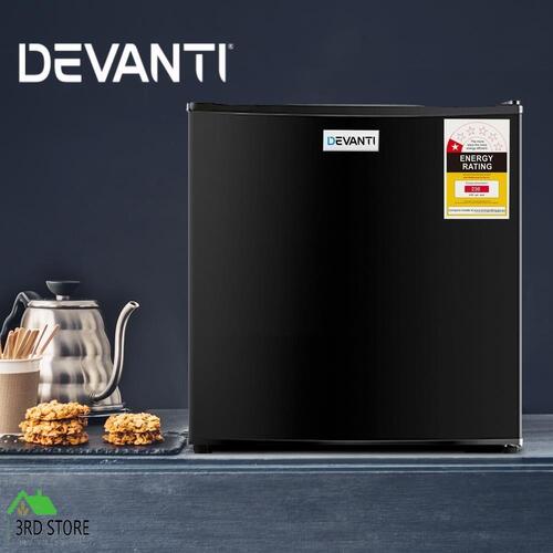Devanti 48L Bar Fridge Mini Freezer Refrigerator Cooler Home Office Black