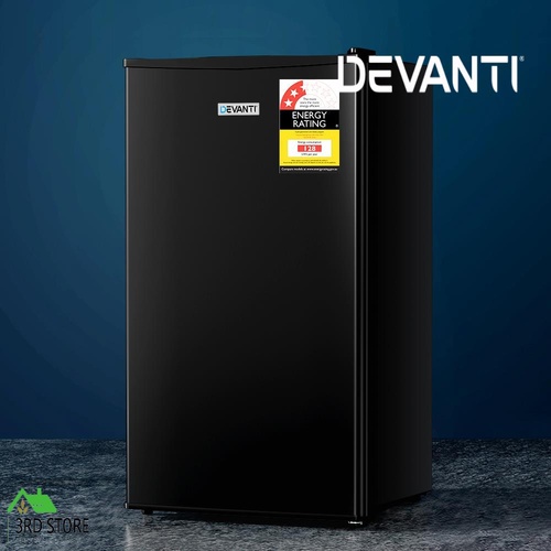 Devanti 95L Bar Fridge Mini Freezer Refrigerator Cooler Home Office Black