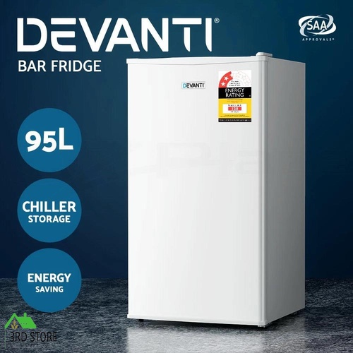 RETURNs Devanti Mini Bar Fridge Portable Office Home Refrigerator Cooler Freezer 95L