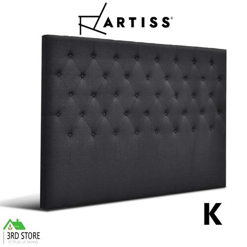 Artiss King Size Bed Head Headboard Bedhead Fabric Frame Base CAPPI Charcoal