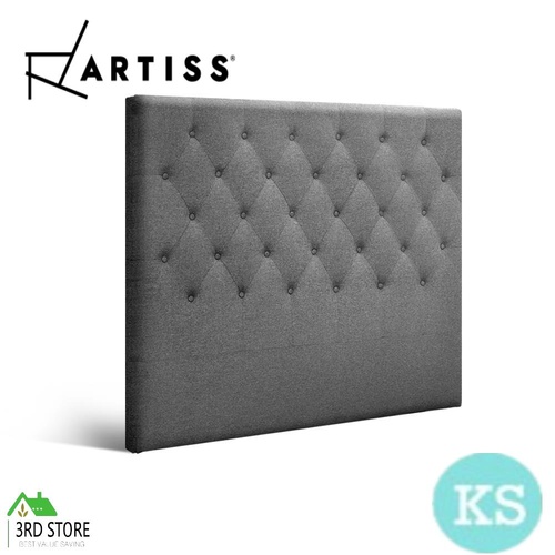 Artiss King Single Size Bed Head Headboard Bedhead Fabric Frame Base CAPPI Grey