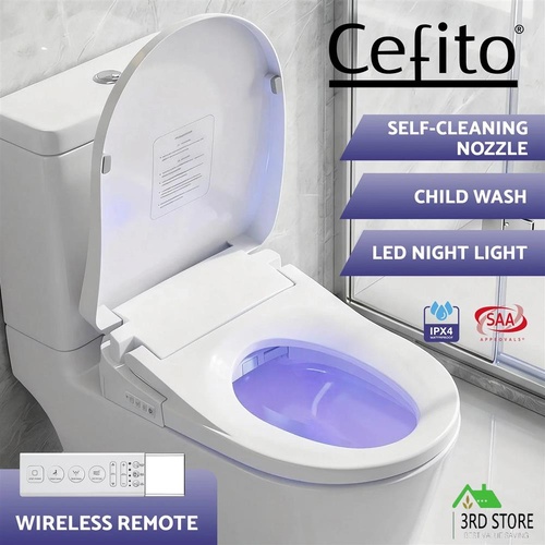Cefito Smart Electric Bidet Toilet Seat Wireless Remote Heated Dryer Auto Wash
