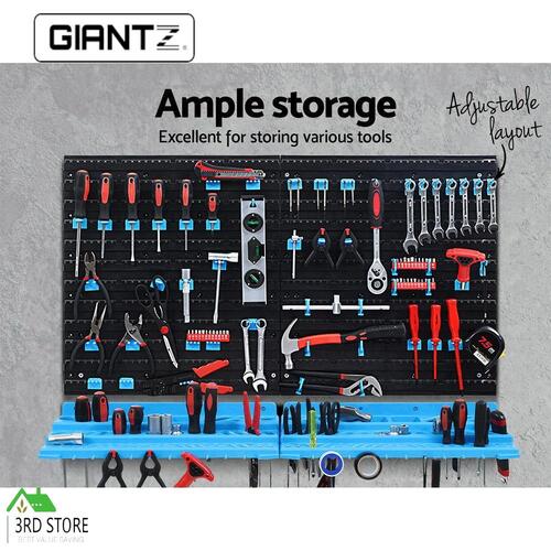 Giantz 54 Parts Wall Mounted Rack Storage Tools Bin Organiser Work Bench Garage
