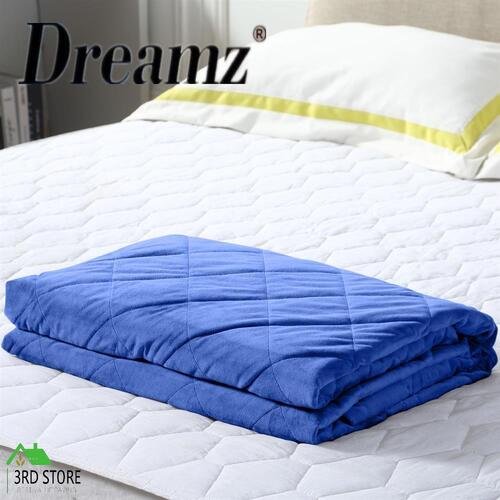 DreamZ Weighted Blanket 11KG Gravity Relax Anxiety Kids Adults Blue