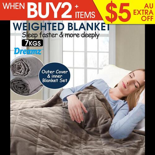 DreamZ Weighted Blanket Heavy Gravity Adults Deep Relax Kids Adult 7KG