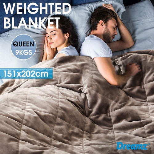 Dreamz 9KG Adults Size Anti Anxiety Weighted Blanket Gravity Blankets Mink