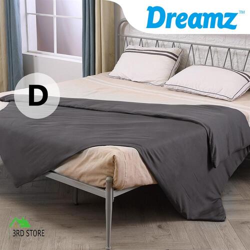 Dreamz 9KG Weighted Blanket Promote Deep Sleep Anti Anxiety Double Dark Grey