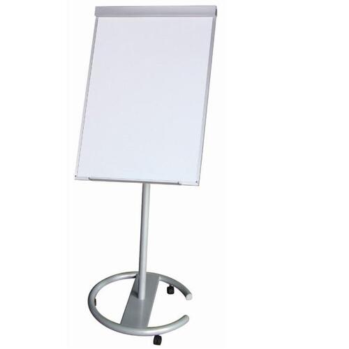 100 x 70cm Mobile Whiteboard Flip Chart Board Stand With Lockable Caster Wheels