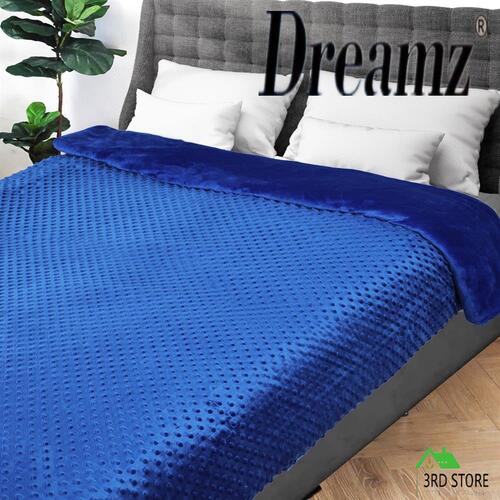DreamZ Weighted Blanket Cover Quilt Duvet Doona Bed Warm Relax BLUE