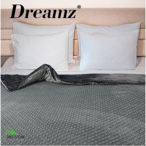 DreamZ Weighted Blanket Cover Quilt Duvet Doona Bed Warm Relax Kids Dark Grey